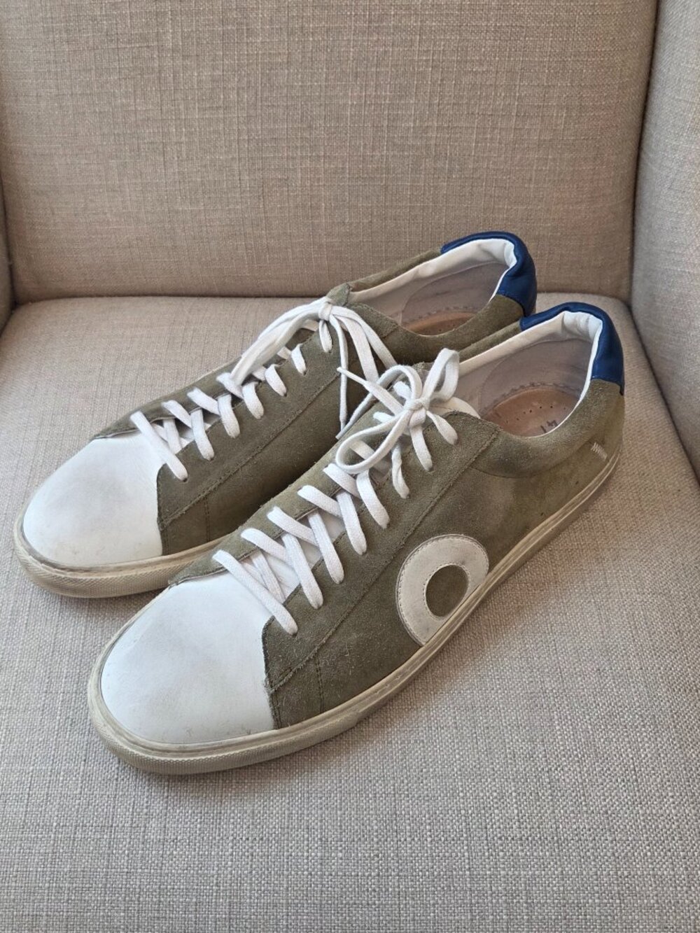 Oliver Cabell Low 1 Sneakers EU 47 Mens 14 Green Suede Made In Italy Designer
